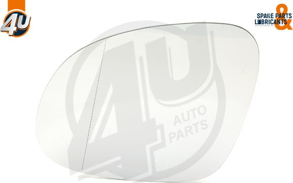 4U Autoparts 41540VV - Spoguļstikls, Ārējais atpakaļskata spogulis www.autospares.lv