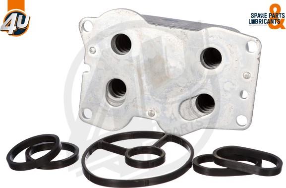 4U Autoparts 14281PU - Oil Cooler, engine oil www.autospares.lv