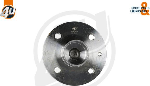 4U Autoparts 16923PU - Подшипник ступицы колеса, комплект www.autospares.lv