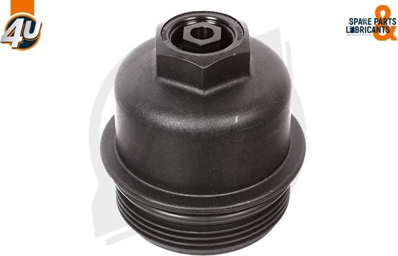 4U Autoparts 16486BW - Vāks, Eļļas filtra korpuss www.autospares.lv