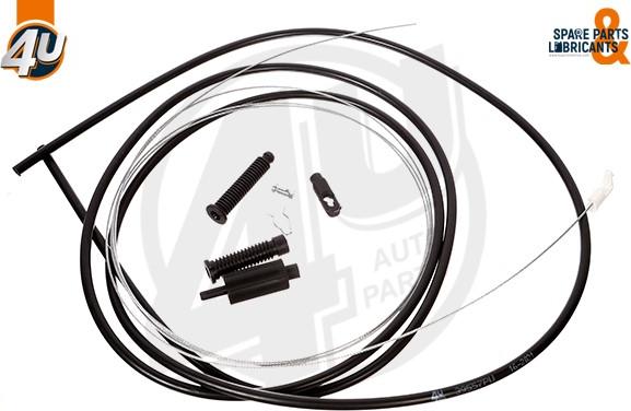 4U Autoparts 39557PU - Akseleratora trose www.autospares.lv