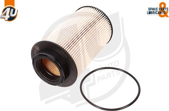 4U Autoparts 38704MN - Degvielas filtrs www.autospares.lv