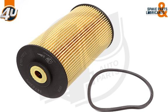 4U Autoparts 38702MN - Degvielas filtrs www.autospares.lv