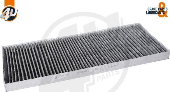 4U Autoparts 33511BW - Filter, interior air www.autospares.lv