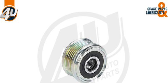 4U Autoparts 32613VV - Шкив генератора, муфта www.autospares.lv