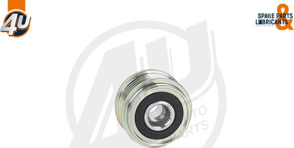 4U Autoparts 32612VV - Pulley, alternator, freewheel clutch www.autospares.lv