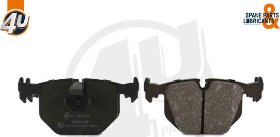 4U Autoparts 22413LR - Brake Pad Set, disc brake www.autospares.lv