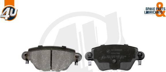 4U Autoparts 22893JG - Brake Pad Set, disc brake www.autospares.lv