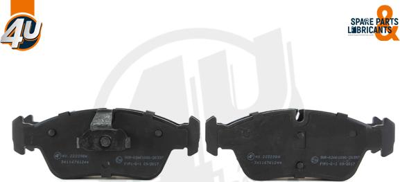 4U Autoparts 22229BW - Brake Pad Set, disc brake www.autospares.lv