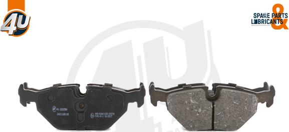 4U Autoparts 22223BW - Brake Pad Set, disc brake www.autospares.lv