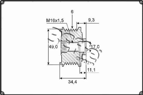 3Effe Group F0056G - Шкив генератора, муфта www.autospares.lv