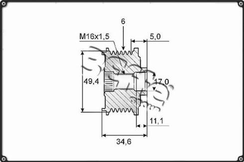 3Effe Group F0085G - Piedziņas skriemelis, Ģenerators www.autospares.lv