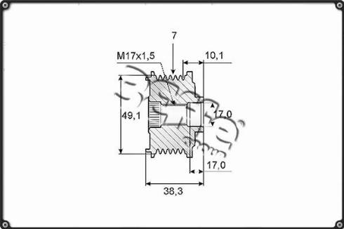 3Effe Group F0147G - Шкив генератора, муфта www.autospares.lv