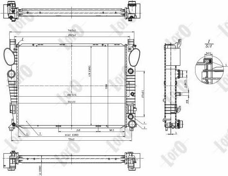 ABAKUS 054-017-0055-B - Radiators, Motora dzesēšanas sistēma www.autospares.lv