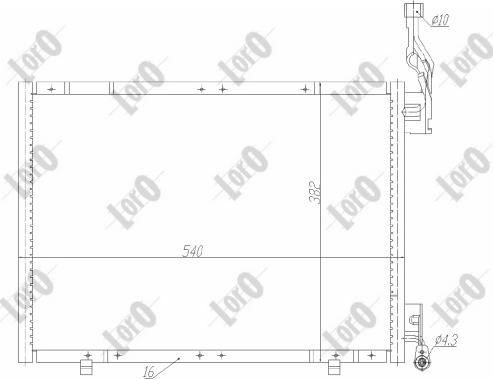 ABAKUS 017-016-0037 - Kondensators, Gaisa kond. sistēma www.autospares.lv