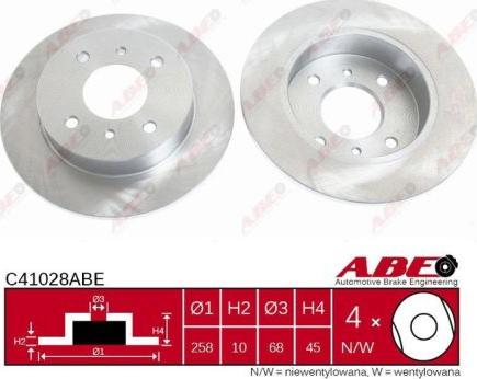 ABE C41028ABE - Bremžu diski autospares.lv