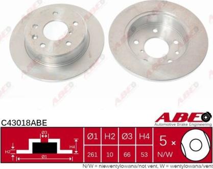 ABE C43018ABE - Bremžu diski www.autospares.lv