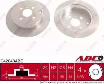 ABE C42043ABE - Bremžu diski www.autospares.lv