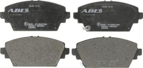 ABE C14042ABE - Bremžu uzliku kompl., Disku bremzes www.autospares.lv