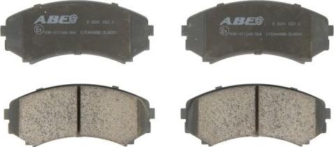 ABE C15040ABE - Тормозные колодки, дисковые, комплект www.autospares.lv