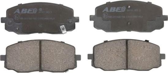 ABE C10320ABE - Тормозные колодки, дисковые, комплект www.autospares.lv