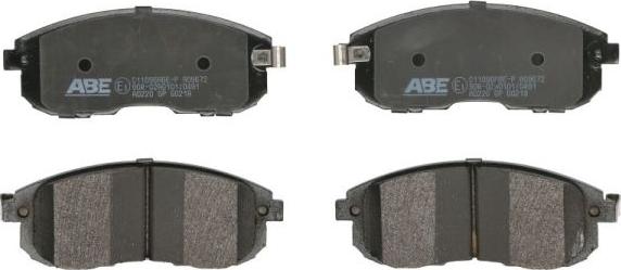 ABE C11096ABE-P - Тормозные колодки, дисковые, комплект www.autospares.lv