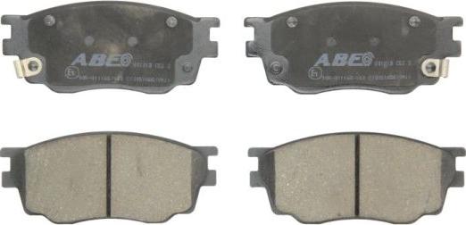 ABE C13051ABE - Тормозные колодки, дисковые, комплект www.autospares.lv