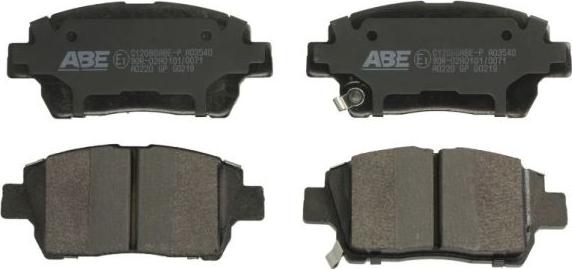 ABE C12086ABE-P - Bremžu uzliku kompl., Disku bremzes www.autospares.lv