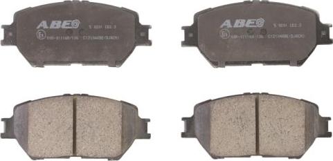 ABE C12104ABE - Тормозные колодки, дисковые, комплект www.autospares.lv