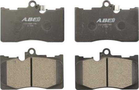 ABE C12116ABE - Brake Pad Set, disc brake www.autospares.lv