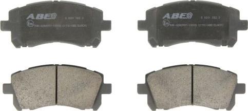 ABE C17011ABE - Тормозные колодки, дисковые, комплект www.autospares.lv