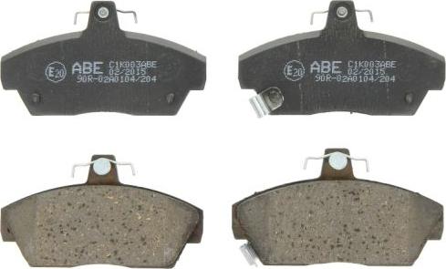 ABE C1K003ABE - Тормозные колодки, дисковые, комплект www.autospares.lv