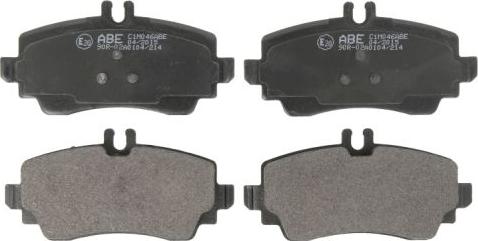 ABE C1M046ABE - Тормозные колодки, дисковые, комплект www.autospares.lv