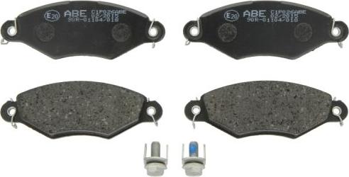 ABE C1P026ABE - Тормозные колодки, дисковые, комплект www.autospares.lv