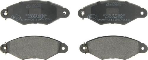 ABE C1R012ABE - Тормозные колодки, дисковые, комплект www.autospares.lv