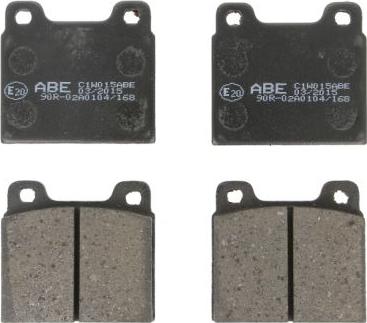 ABE C1W015ABE - Bremžu uzliku kompl., Disku bremzes www.autospares.lv