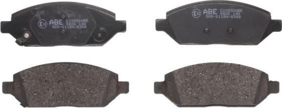 ABE C1X050ABE - Тормозные колодки, дисковые, комплект www.autospares.lv