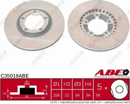 ABE C35018ABE - Bremžu diski www.autospares.lv