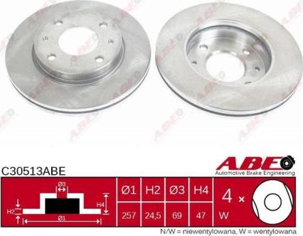 ABE C30513ABE - Bremžu diski www.autospares.lv