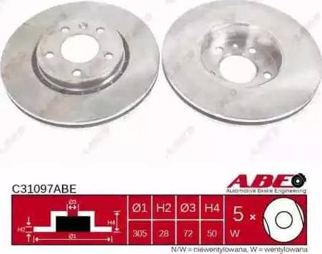 ABE C31097ABE - Bremžu diski autospares.lv