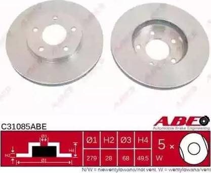 ABE C31085ABE - Bremžu diski www.autospares.lv