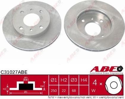 ABE C31027ABE - Bremžu diski www.autospares.lv