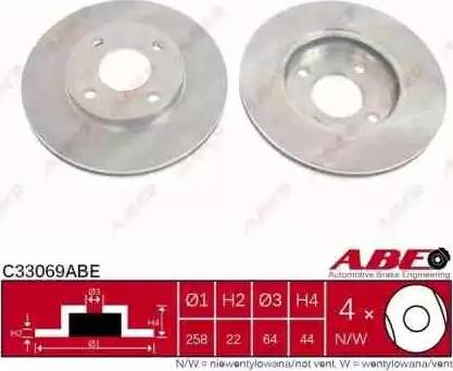 ABE C33069ABE - Bremžu diski www.autospares.lv