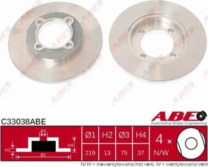 ABE C33038ABE - Bremžu diski www.autospares.lv