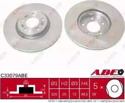 ABE C33079ABE - Bremžu diski www.autospares.lv