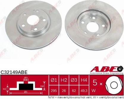 ABE C32149ABE - Bremžu diski www.autospares.lv