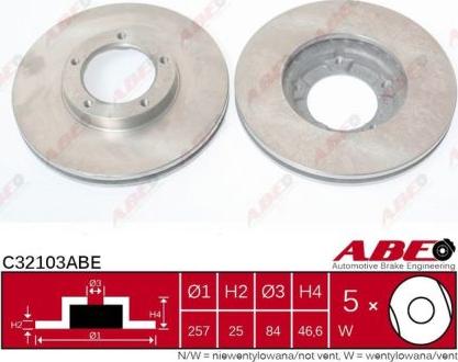 ABE C32103ABE - Bremžu diski www.autospares.lv