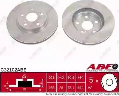 ABE C32102ABE - Bremžu diski www.autospares.lv