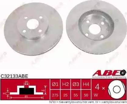 ABE C32133ABE - Bremžu diski www.autospares.lv