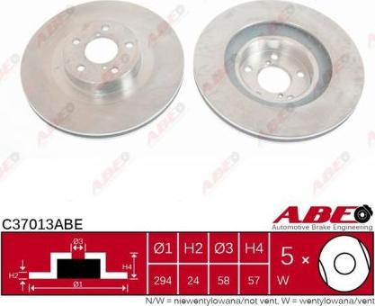 ABE C37013ABE - Bremžu diski www.autospares.lv